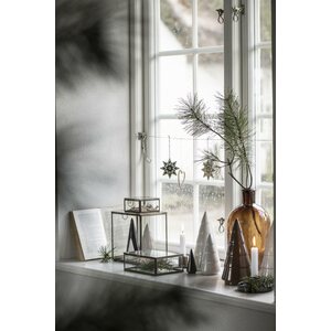Ib Laursen Keraaminen joulukuusi uritettu 16,5 x 6,4 cm, musta