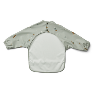 Liewood Merle cape bib, Vehicles/dove blue mix