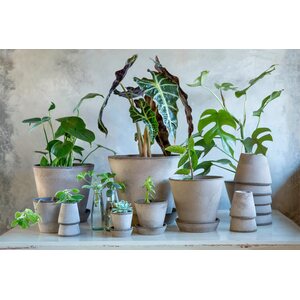 Bergs Potter Julie pot raw terracotta grey, CHOOSE SIZE