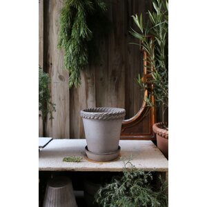 Bergs Potter Emilia pot raw terracotta grey, CHOOSE SIZE
