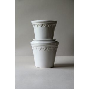 Bergs Potter Copenhagen glazed pot white, CHOOSE SIZE