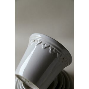Bergs Potter Copenhagen glazed pot white, CHOOSE SIZE