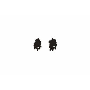 Littlebit Design reiälliset MORE BLACK -nappikorvakorut 30 mm