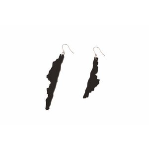 Littlebit Design pitkulaiset MORE BLACK -koukkukorvakorut 75/95 mm