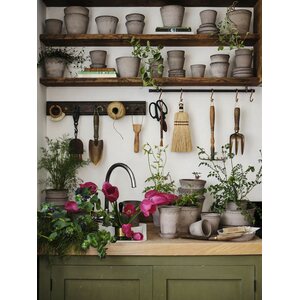 Bergs Potter Julie pot raw terracotta grey, CHOOSE SIZE