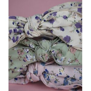 Belle Bow green flower hiuspanta