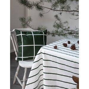 Storefactory Karlstorp pöytäliina 140 x 250 cm, valkoinen/vihreä
