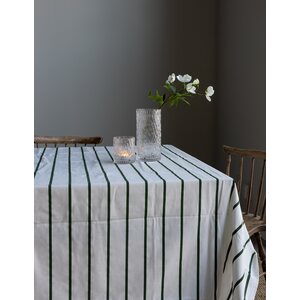 Storefactory Karlstorp pöytäliina 140 x 250 cm, valkoinen/vihreä