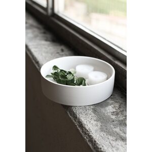 Storefactory Storm candle holder, white 15 x 4 cm