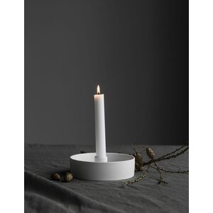 Storefactory Storm candle holder, white 15 x 4 cm