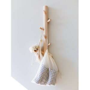 Eco & Pop Vertical wall hanger 6 knobs 3,5 x 42 cm, birch