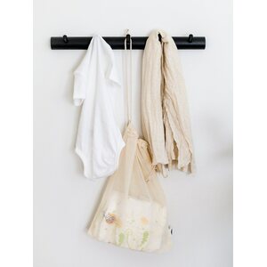Eco & Pop Coat rack 5 knobs 4 x 48 cm, black birch