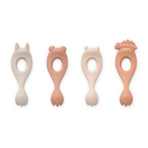 Liewood Liva silicone fork 4 - pack Rose multi mix