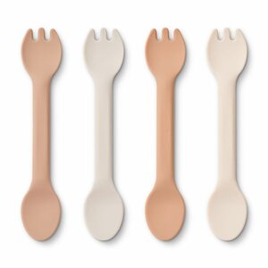 Liewood Jan 2 in 1 Cutlery 4-pack, Rose multi mix