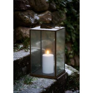Uyuni Led-ulkokynttilä 7,8 x 12,7 cm, valkoinen