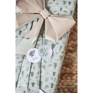 Ib Laursen green Christmas forest lahjapaperi 52,5 cm x 2 m