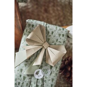 Ib Laursen green Christmas forest lahjapaperi 52,5 cm x 5 m