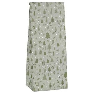 Ib Laursen Lahjapussi green Christmas forest XS 9 x 22,5 x 6 cm