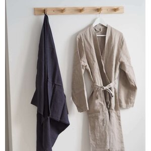 Heaven Linen Pellavakylpypyyhe 80 x 145 cm, grafiitinharmaa