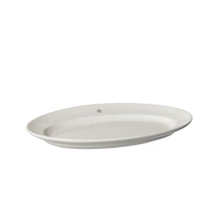 Ernst Serving Plate 18 x 30 cm, Vanilla/Dots