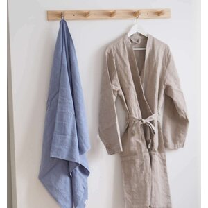 Heaven Linen Pellavakylpypyyhe 80 x 145 cm, myrskyn sininen