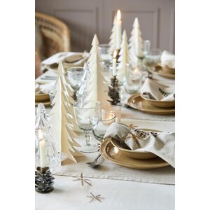 Ib Laursen Kuusi paper decoration 14 x 25 cm, white