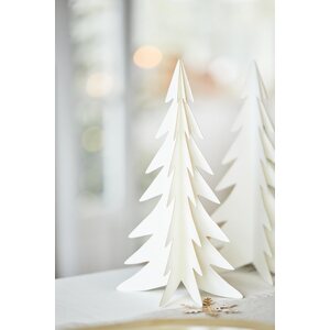 Ib Laursen Kuusi paper decoration 14 x 25 cm, white