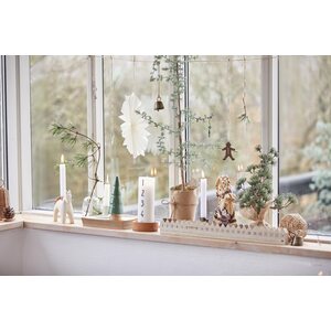 Ib Laursen Adventtikynttilä 20 cm valkoinen/harmaa