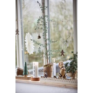 Ib Laursen Adventtikynttilä 20 cm valkoinen/harmaa