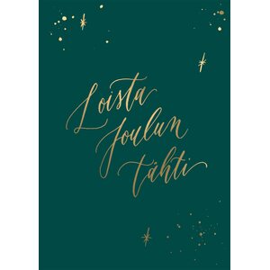 Kalligrafiastudio joulukortti loista joulun tähti