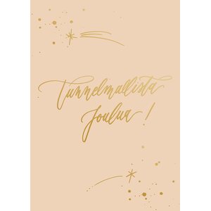Kalligrafiastudio 2-osainen joulukortti Tunnelmallista joulua