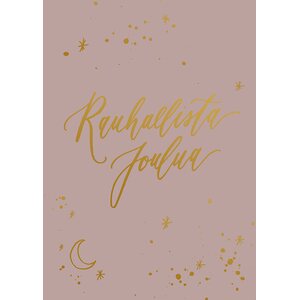 Kalligrafiastudio 2-osainen joulukortti Rauhallista joulua