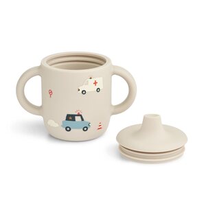Liewood Neil Sippy Cup w/handles Emergency vehicle / Sandy