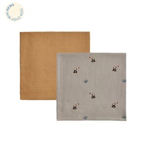 OYOY Tukaani harsot 70 x 70 cm 2 kpl/pkt, greige/kaneli