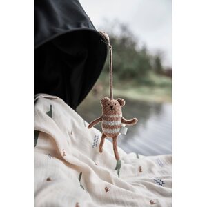 OYOY Crocodile Muslin Pack of 2, nude/olive