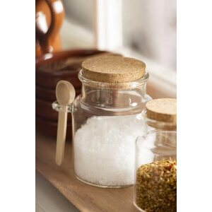 Ib Laursen Glass jar w/cork and wooden spoon 300 ml