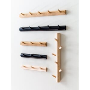 Eco & Pop Coat rack 3 knobs 4 x 29 cm, oak