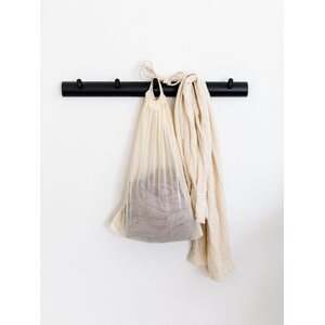 Eco & Pop Coat rack 5 knobs 4 x 48 cm, black birch