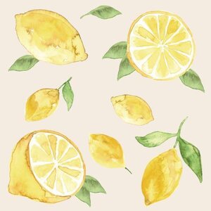 Ib Laursen Lemon servetit 20 kpl/pkt 33 x 33 cm