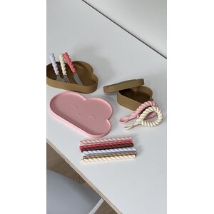 OYOY Mellow silikoniset pillit 16 cm 6 kpl/pkt, cherry red/vanilla