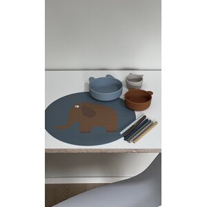 OYOY Mellow silikoniset pillit 16 cm 6 kpl/pkt, caramel/blue