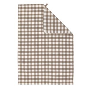 Ernst Checkered kitchen towel 47 x 70 cm, brown/white