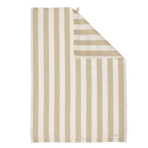 Ernst Striped kitchen towel, wide stripes 47 x 70 cm, beige/white
