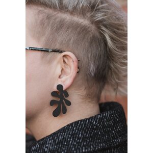 Littlebit Design Ahvenanmaa nappikorvakorut matta musta, 58 mm