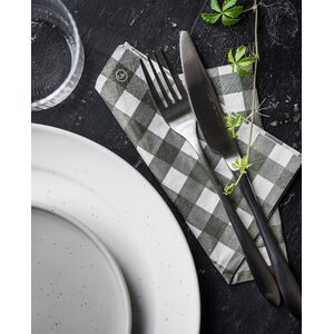 Ernst Ruudulliset servetit 33 x 33 cm 20 kpl/pkt, vihreä/hiekka