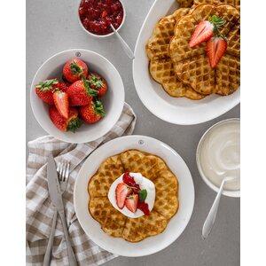 Ernst Serving Plate 25 x 42 cm, Vanilla/Dots