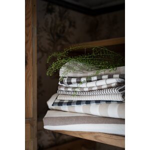 Ernst Checkered kitchen towel 47 x 70 cm, dark brown/white
