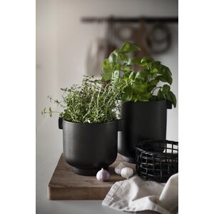 Ernst pot with ears 14 x 14 cm, black