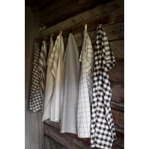 Ernst Striped kitchen towel, wide stripes 47 x 70 cm, beige/white