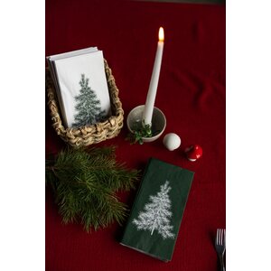 Storefactory Julgran napkin 11 x 21 cm, white